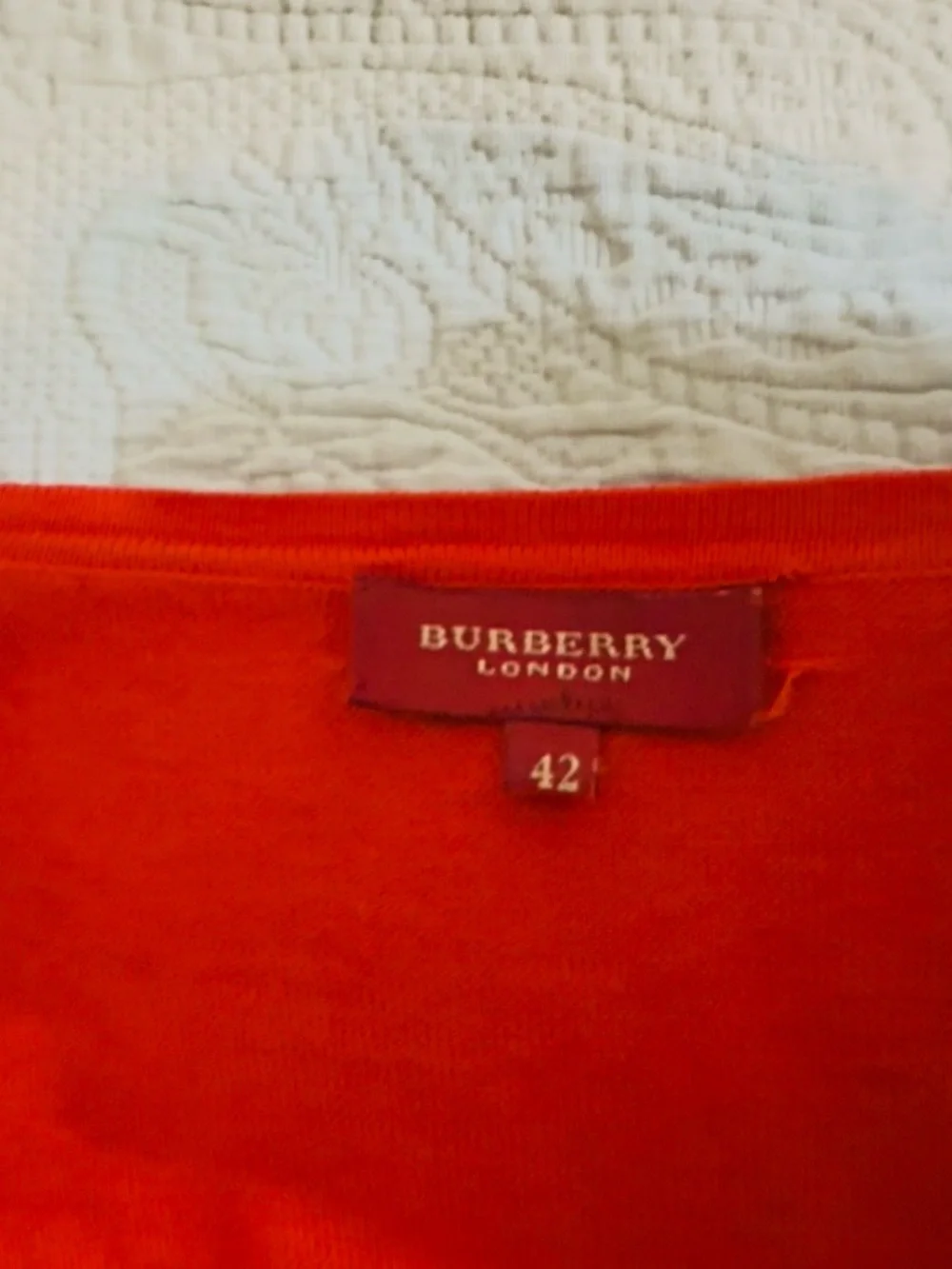 Burberry London light knit, v-neck cardigan, sz 42, gently used. - Picture 6 of 7